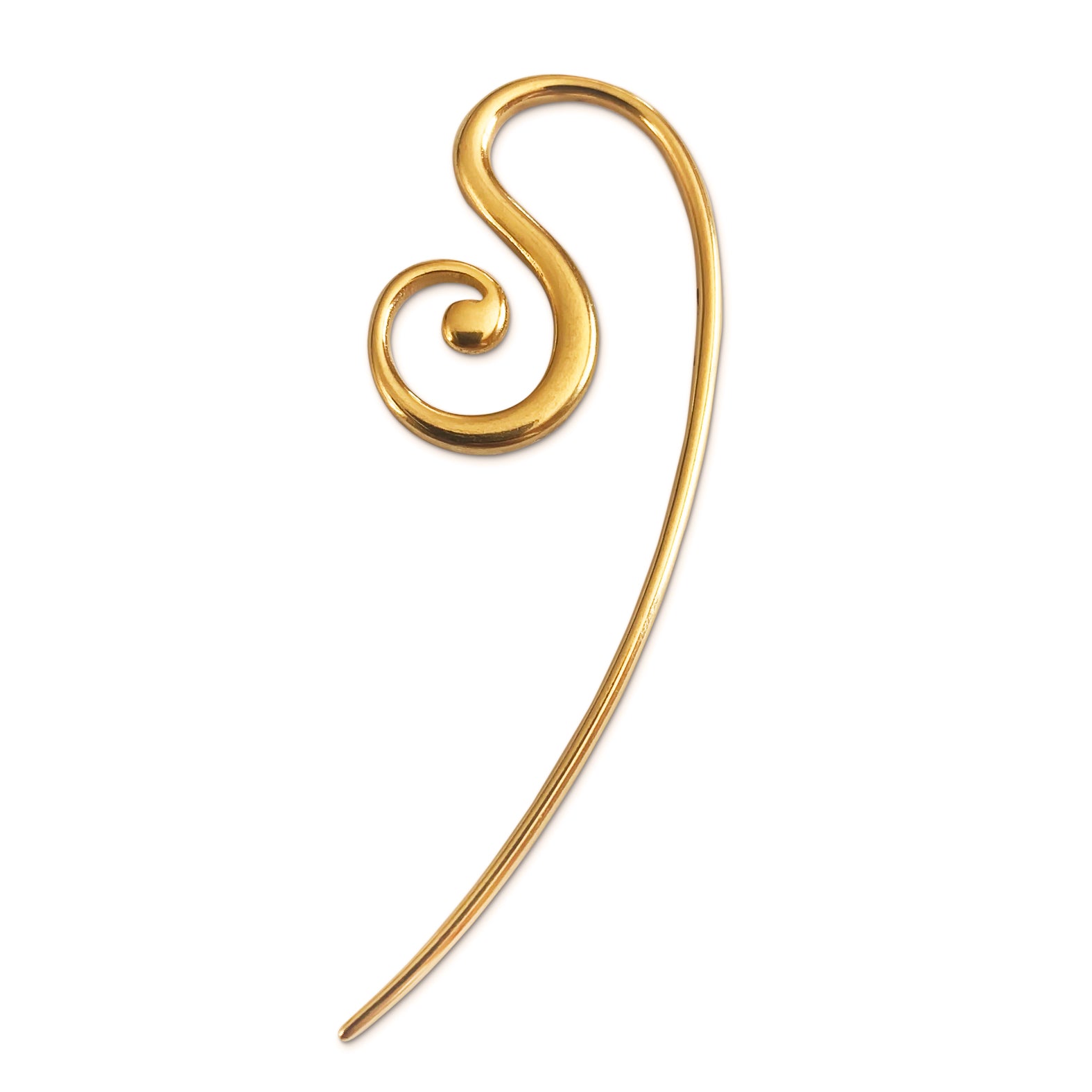 Estele 24Kt Gold Plated Dynamic Fish Hook Earrings for Women, One Size
