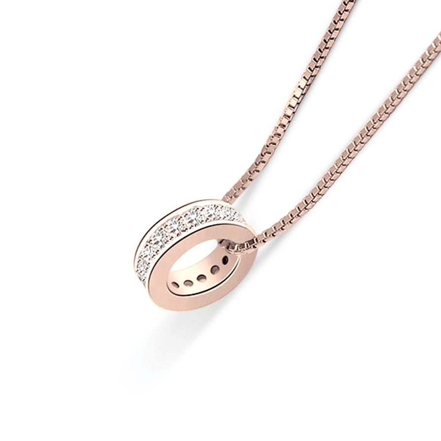 Silver Necklace Pendant with a hint of Sparkle. Gold, Silver or Rose Gold Sterling Silver Classic and minimalistic chain design with a brilliant cubic zirconia 