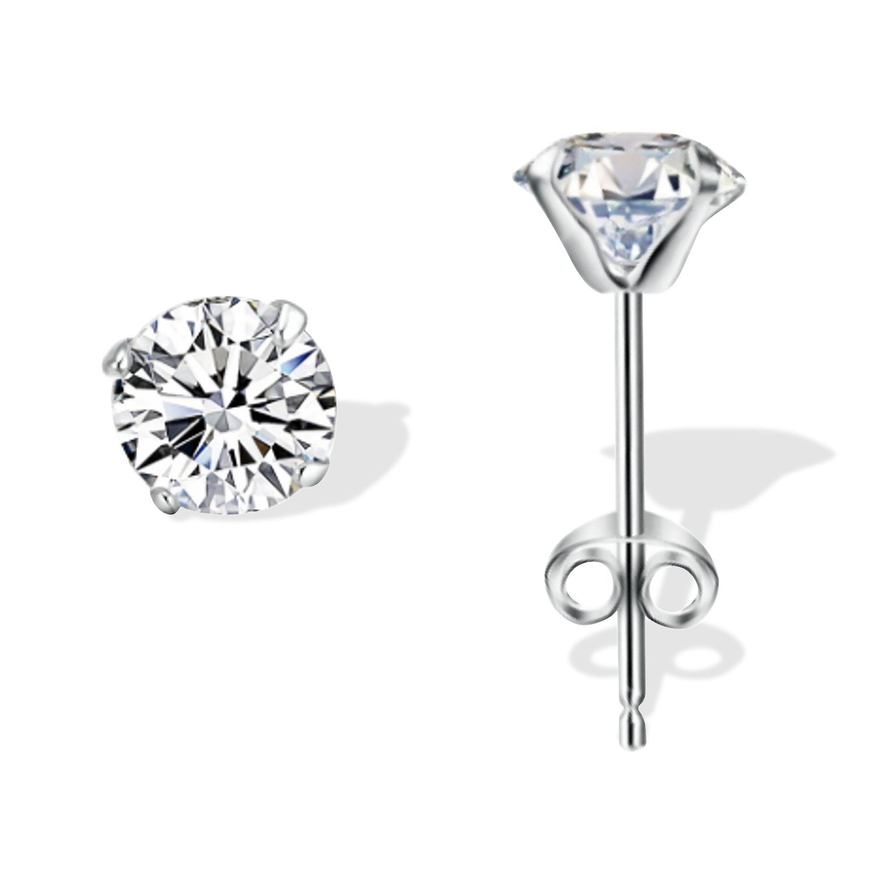 Silver Stud Earrings for Men and Women Nina Zola